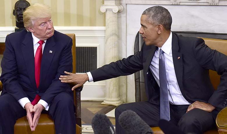 Дональд Трамп и Барак Обама