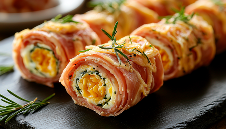 Рулетики из ветчины с сырной начинкой! Вкуснейшая закуска за 10 минут