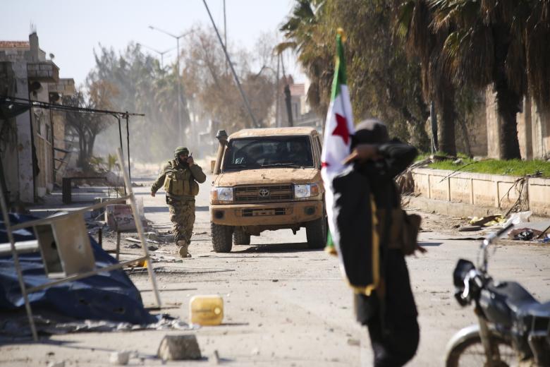 Боевики сирийской вооружённой оппозиции, поддерживаемые Турцией