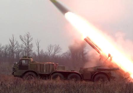 РСЗО «Ураган» смела командный пункт ВСУ в ДНР
