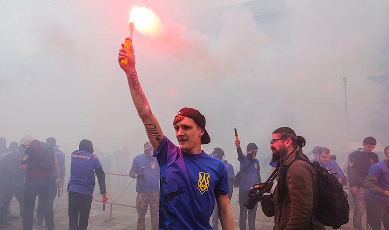 Протесты батальона «Азов» в Киеве, Украина