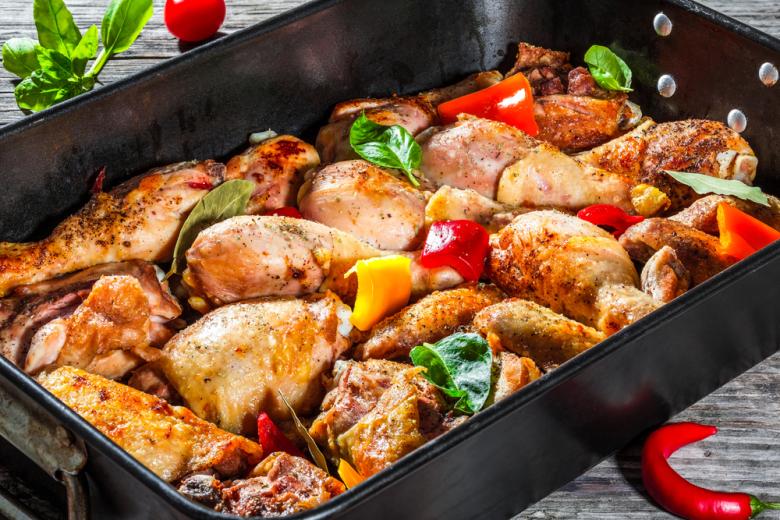 Индейка с овощами в духовке