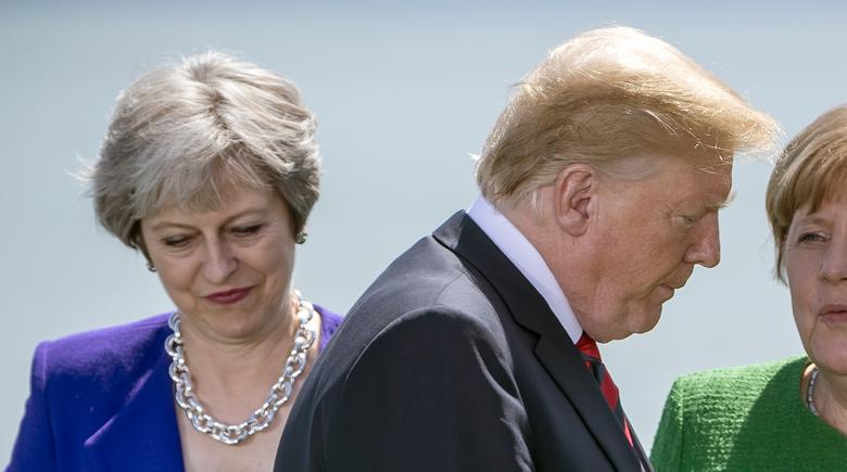 Премьер-министр Великобритании Тереза Мэй и президент США Дональд Трамп