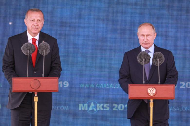 Реджеп Тайип Эрдоган и Владимир Путин