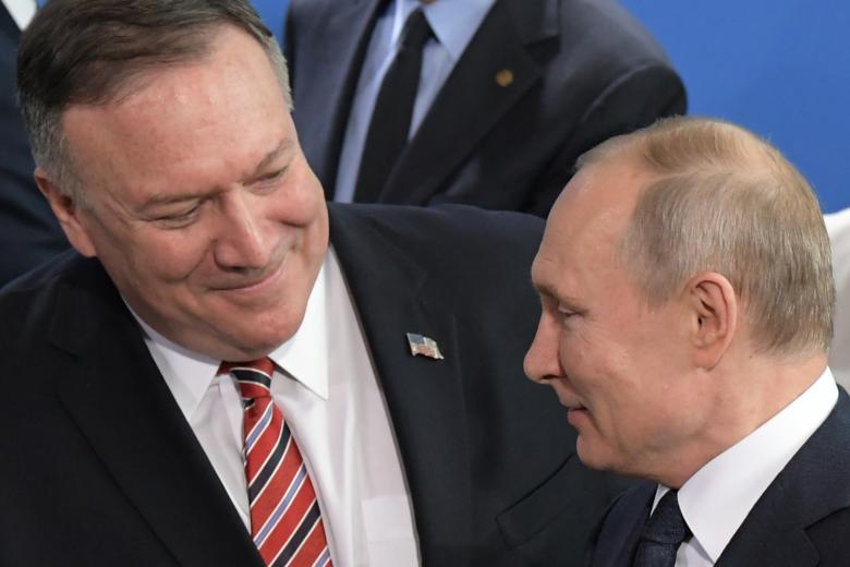 Майкл Помпео и Владимир Путин