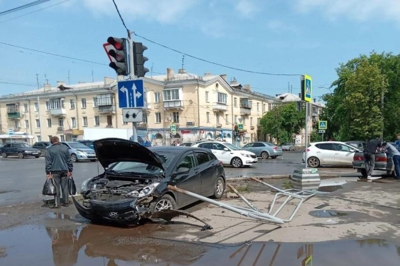 Кадр с места ДТП