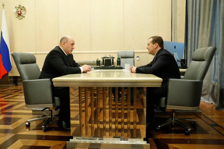 Михаил Мишустин и Дмитрий Медведев