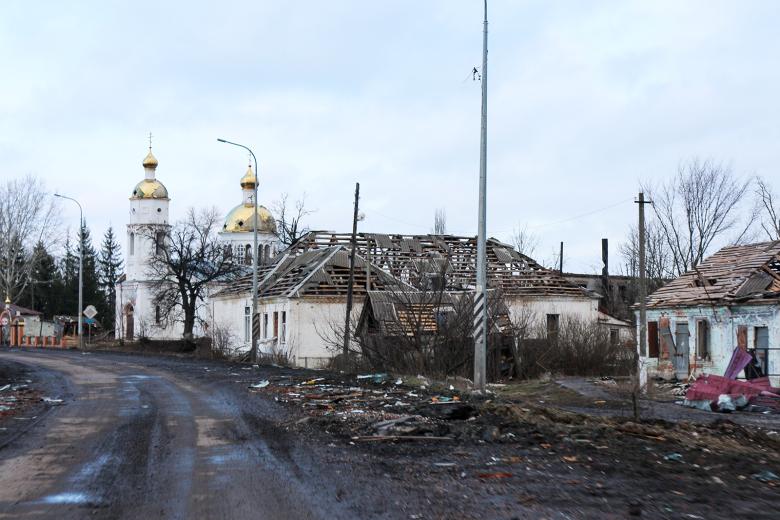 Разрушения после отступления войск ВСУ в Курской области