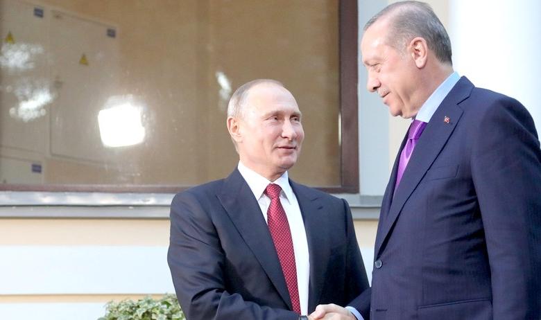 Президент РФ Владимир Путин с президентом Турции Реджепом Тайипом Эрдоганом
