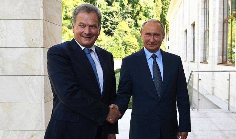 Президент Финляндии Саули Ниинистё и президент РФ Владимир Путин