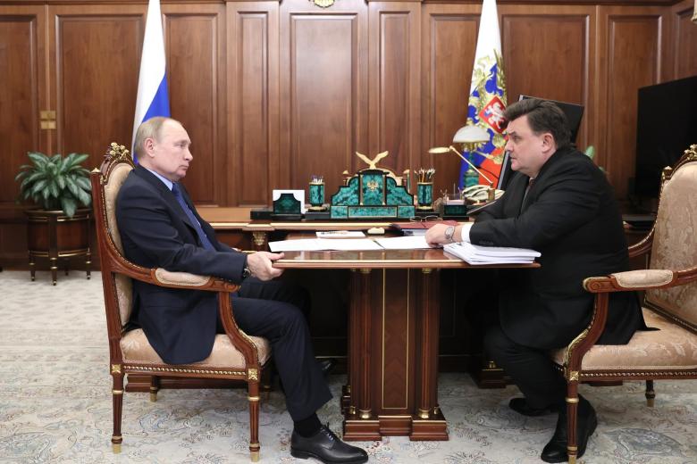 Владимир Путин на встрече с Министром юстиции Константином Чуйченко