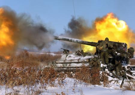 Российские артиллеристы уничтожили колонну украинской техники в ДНР