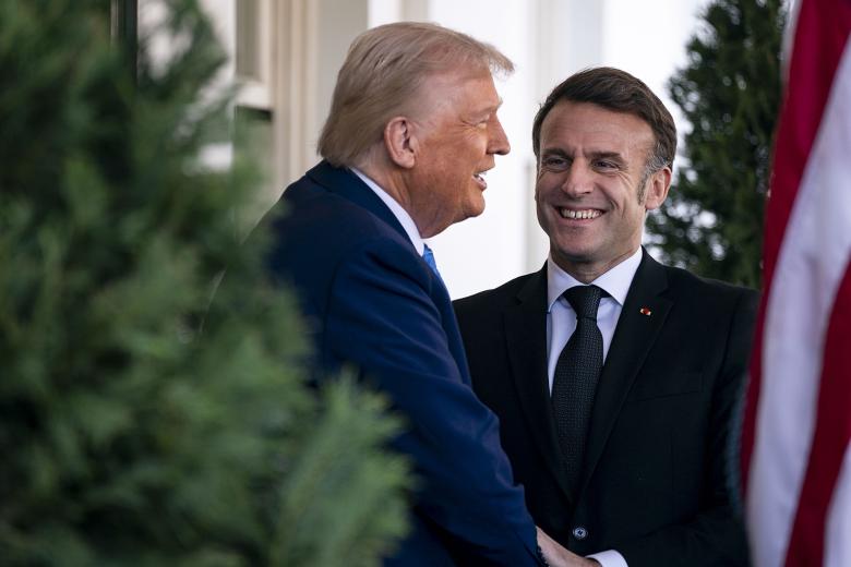 Дональд Трамп и Эммануэль Макрон