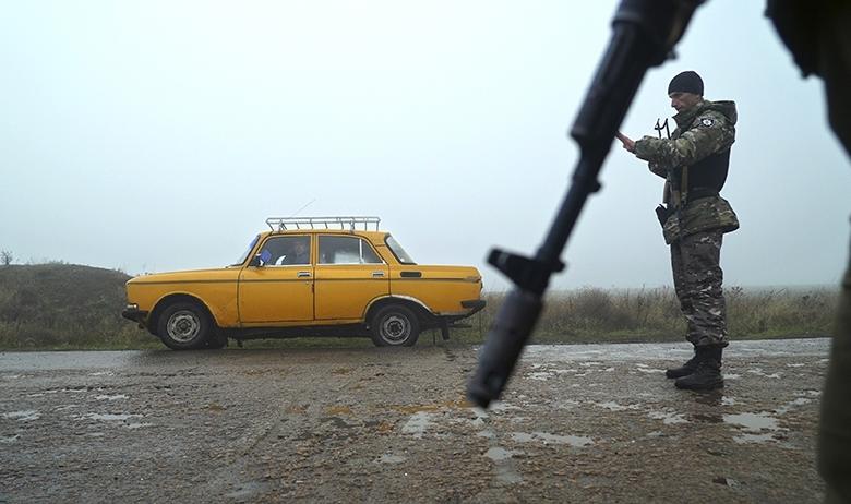 Ситуация на КПП в Бердянске после введения военного положения