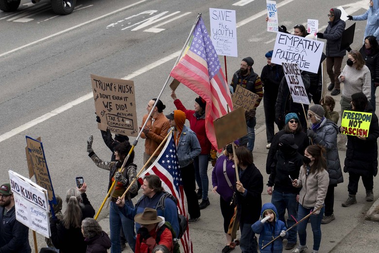 Протест Hands Off против политики Дональда Трампа