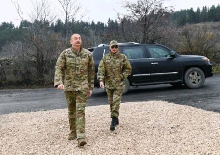 Алиев впервые поехал в город Шуша в Карабахе