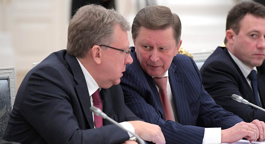 Заместитель председателя Экономического совета при президенте Алексей Кудрин, специальный представитель президента по вопросам природоохранной деятельности, экологии и транспорта Сергей Иванов