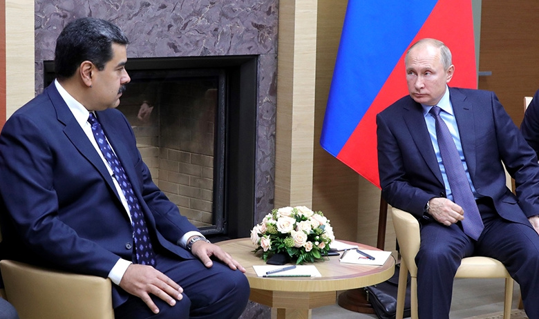 Президент Венесуэлы Николас Мадуро на встрече с лидером РФ Владимиром Путиным