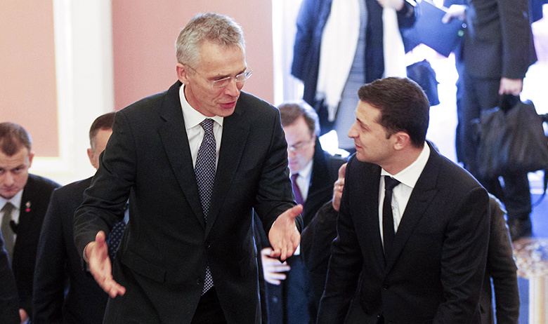 Йенс Столтенберг и президент Украины Владимир Зеленский