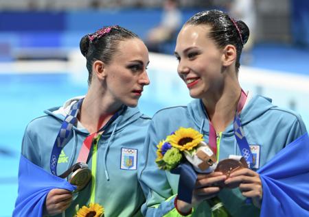 Украинских синхронисток на церемонии награждения назвали российскими