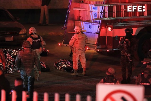 Пожар в центре миграционной службы в мексиканском городе Сьюдад-Хуарес