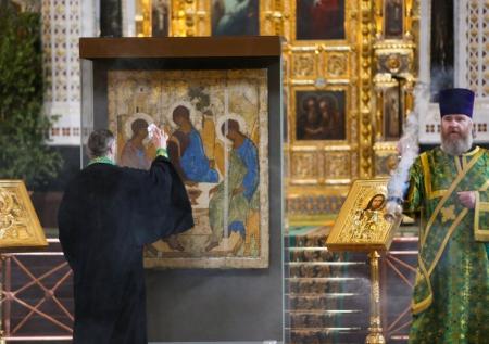 Стало известно, до какого числа «Троица» пробудет в храме Христа Спасителя