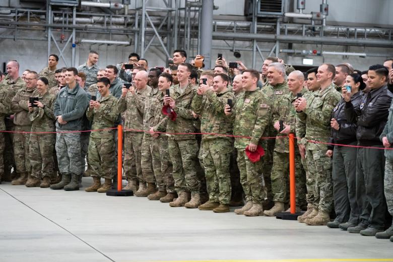 Военнослужащие США на авиабазе Рамштайн