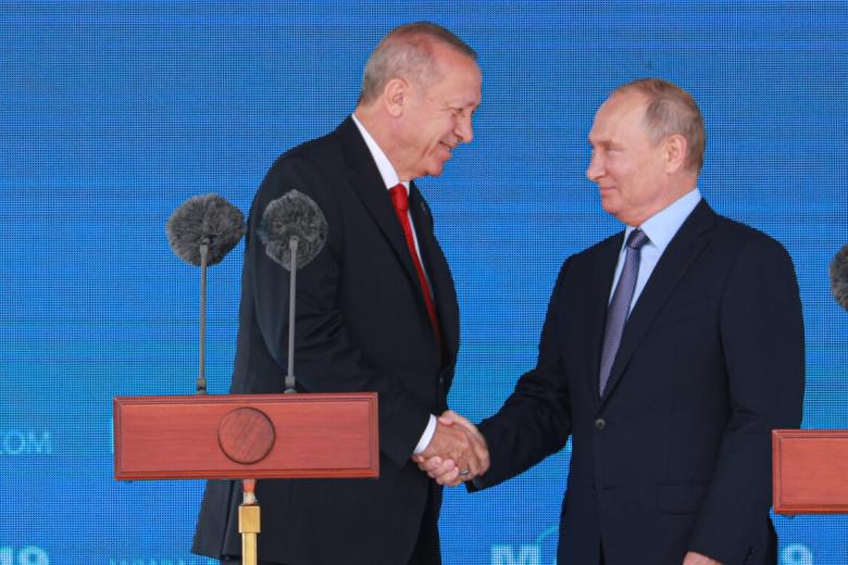Реджеп Тайип Эрдоган и Владимир Путин