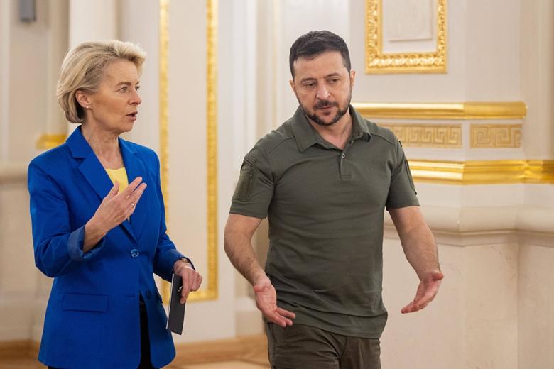 Глава ЕК Урсула фон дер Ляйен и Владимир Зеленский