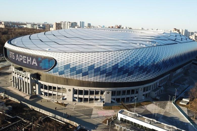 Вид с квадрокоптера на обновленный футбольный стадион «Динамо»
