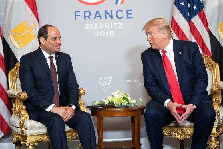 Президент Египта Абдель Фаттах ас-Сиси и президент США Дональд Трамп