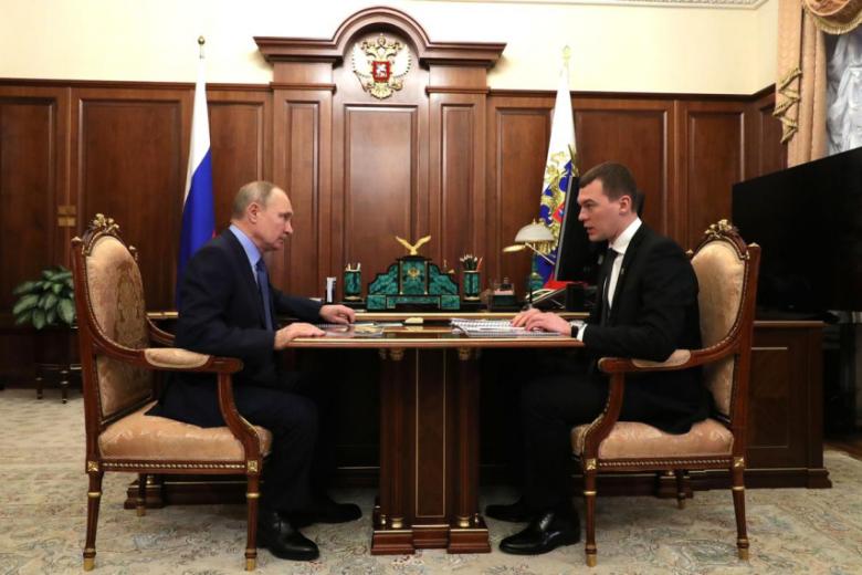 Владимир Путин и  Михаил Дегтярёв