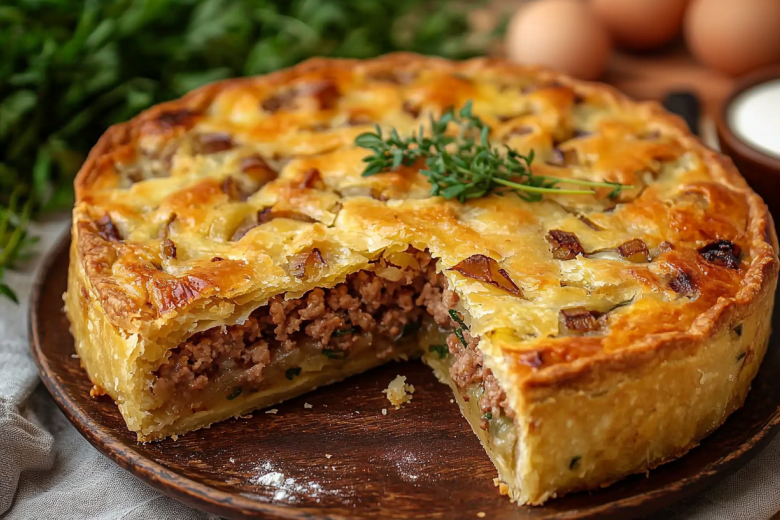 Заливной пирог с фаршем на кефире: вкус, который удивит всех гостей