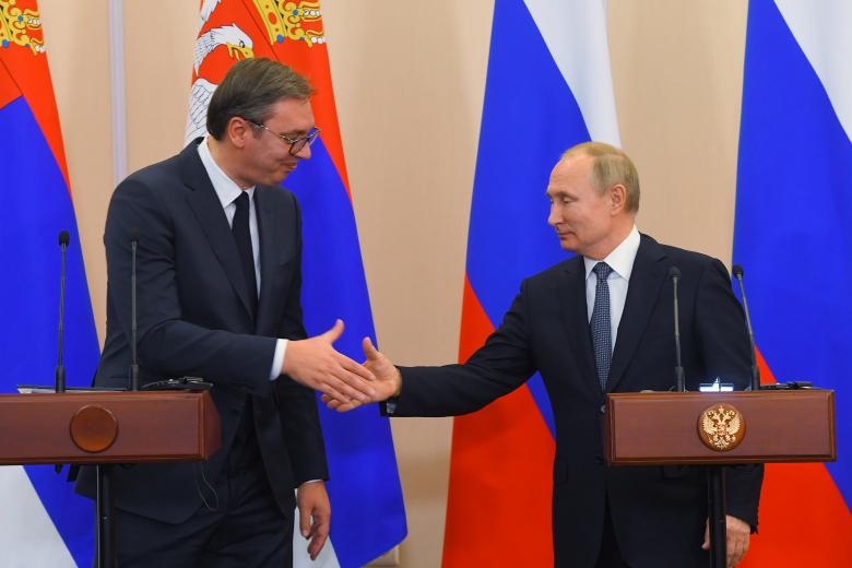 Александр Вучич и Владимир Путин