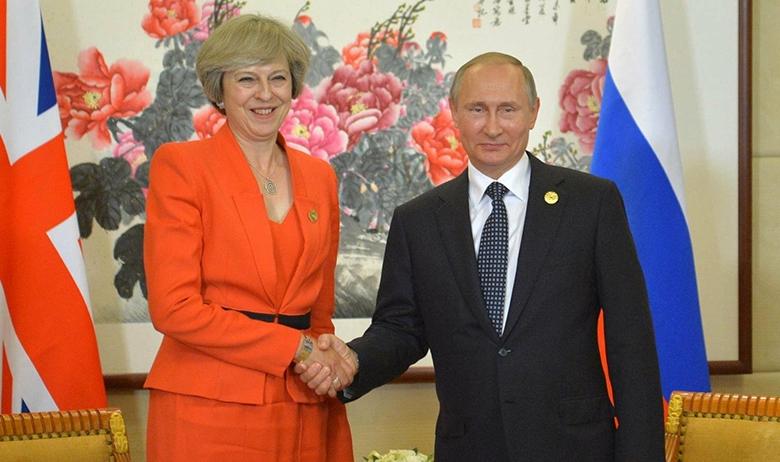 Владимир Путин и Тереза Мэй