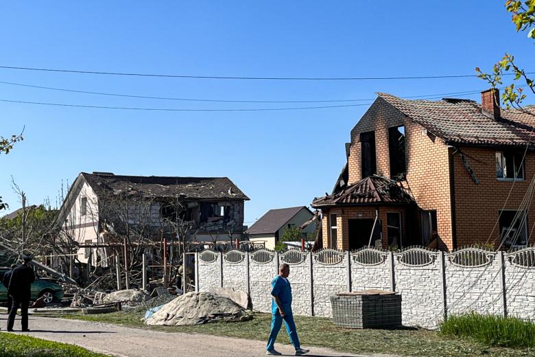 Белгород. Жилые дома, поврежденные в результате взрыва