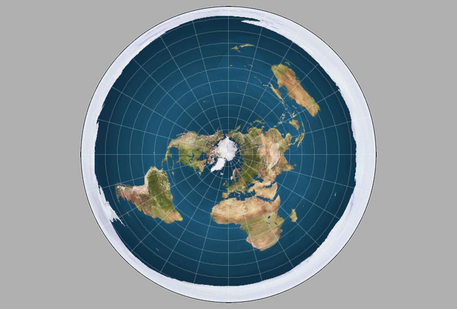 Карта плоской Земли. До сих пор миллионы людей в это верят