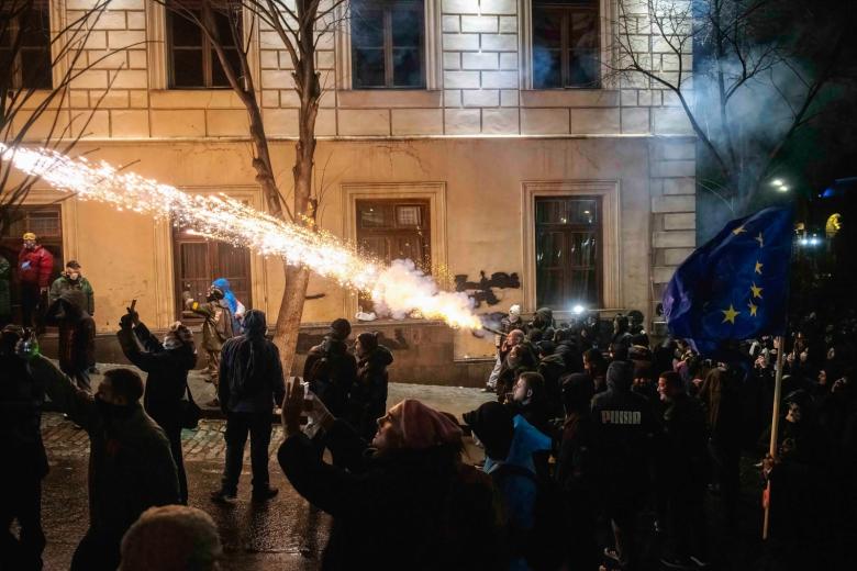 Антиправительственные протесты в Тбилиси, Грузия
