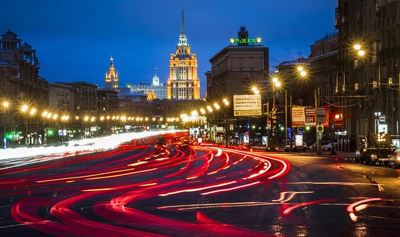 Вид ночной Москвы
