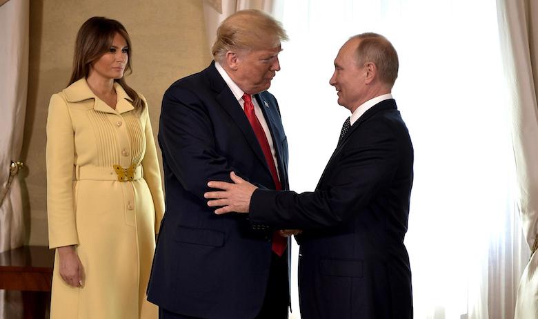 Мелания Трамп, Дональд Трамп и Владимир Путин