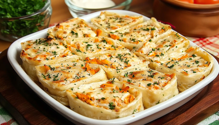 Рулет из лаваша в духовке