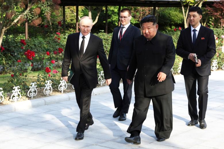 Владимир Путин и  Ким Чен Ын