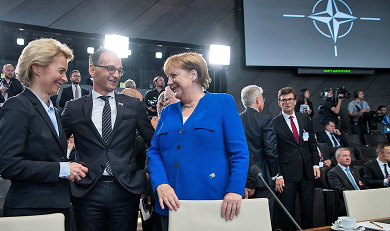 Урсула фон дер Ляйен, Хайко Маас и Ангела Меркель