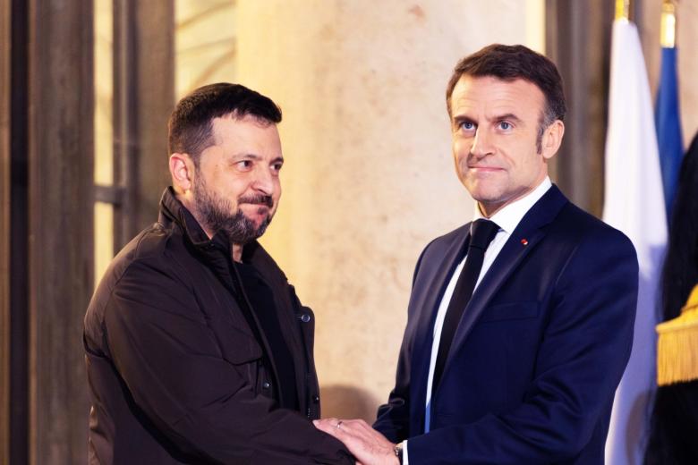 Владимир Зеленский и Эммануэль Макрон