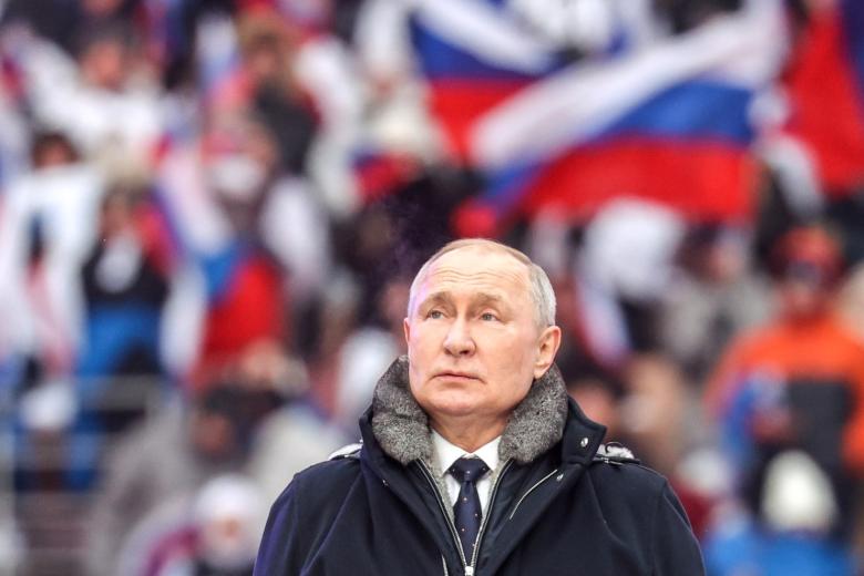Владимир Путин на митинге-концерте «Слава защитникам Отечества!» в «Лужниках»