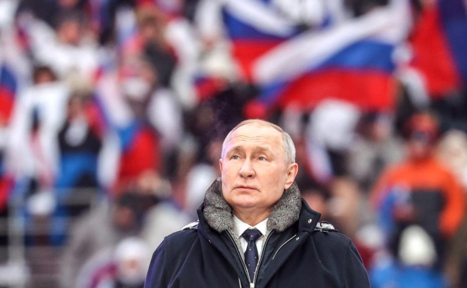 Владимир Путин на митинге-концерте «Слава защитникам Отечества!» в «Лужниках»