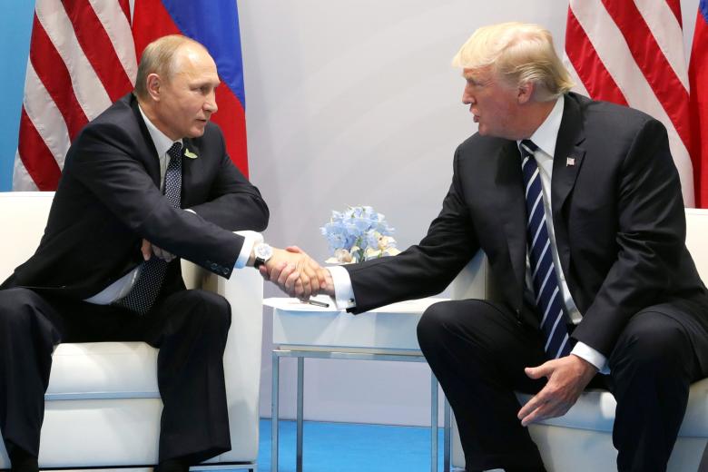 Президент РФ Владимир Путин, Дональд Трамп