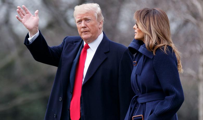 Президент США Дональд Трамп с супругой Меланьей