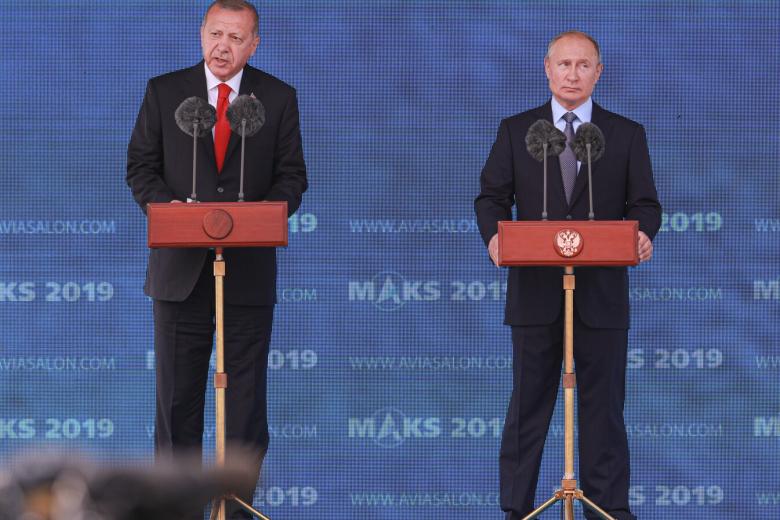 Реджеп Тайип Эрдоган и Владимир Путин