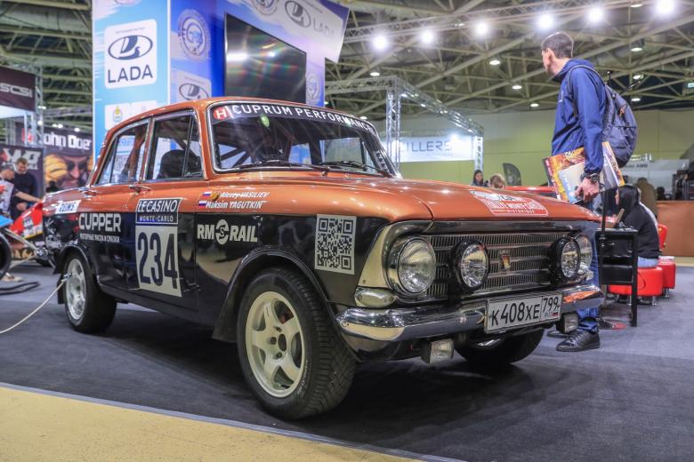 Гоночный автомобиль «Москвич-408» на международной выставке «Мотовесна» в ЦВК «Экспоцентр»